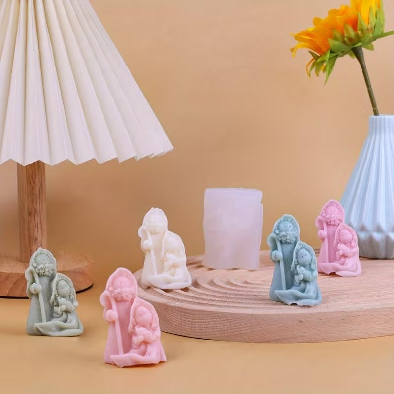 Christmas Nativity Silicone Mould | Religious Candle & Resin Mould