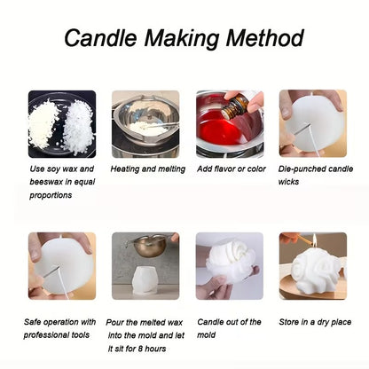 Rose Love Oath Couple Candle Silicone Mold ZW‑386 | Wedding & Anniversary 3D Rose Figurine Candle 9.6cm