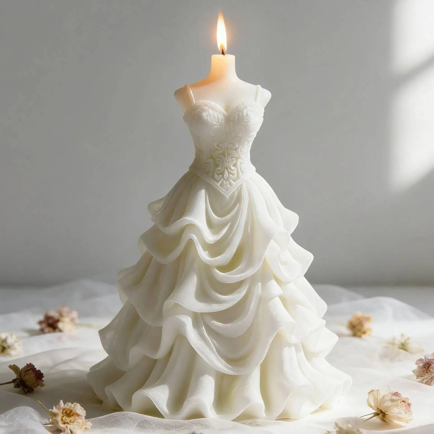 Bridal Gown Candle Silicone Mould – Wedding Dress Shape