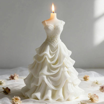 Bridal Gown Candle Silicone Mould – Wedding Dress Shape