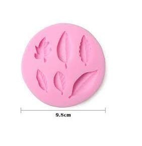 6 Cavity Tree Leaf Silicone Fondant Mould Leaves for Baking Chocolate Forest Leaves Cake Decoration Cupcake Topper Candy Mold Sugar Craft Gumpaste Polymer Clay Wax Soap Resin Candle Mold