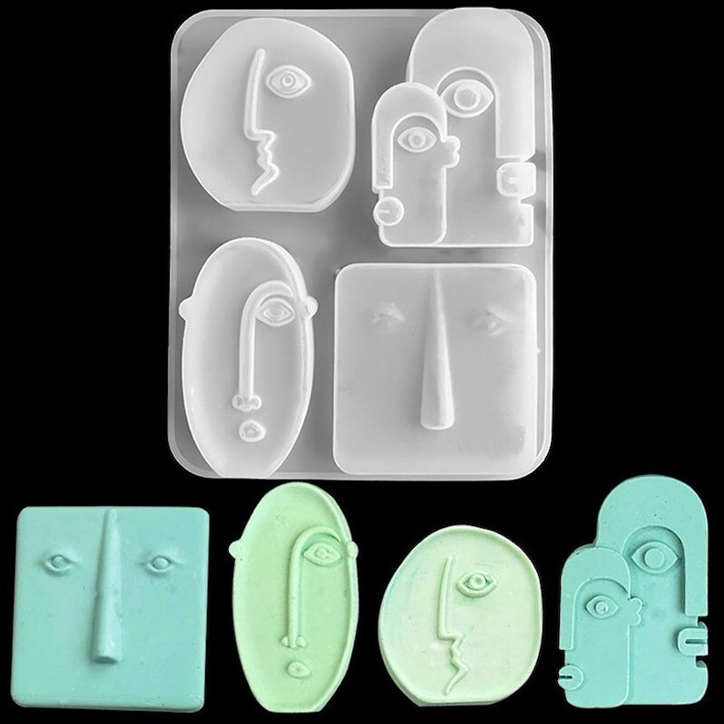 Candle Mold I Human Face Shape 3D Fondant Silicone Wax Mould