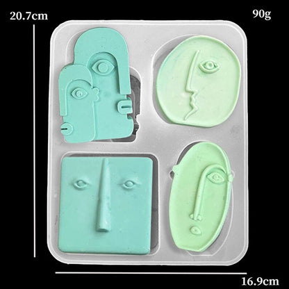 Candle Mold I Human Face Shape 3D Fondant Silicone Wax Mould