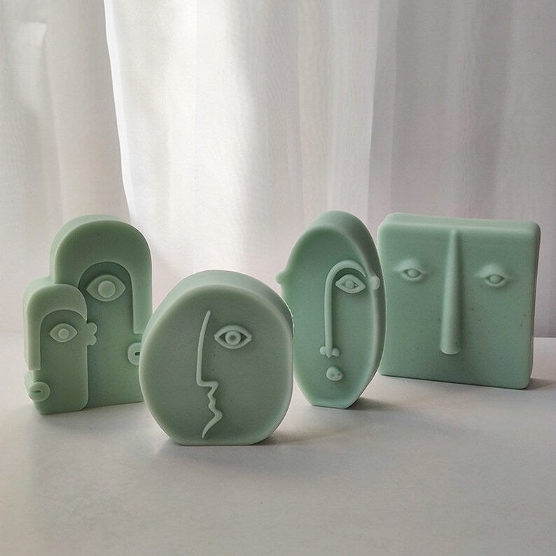 Candle Mold I Human Face Shape 3D Fondant Silicone Wax Mould