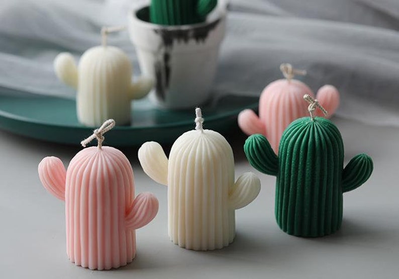 Cactus Shape Candle Mold I 3D Fondant Silicone Scented Wax Mould