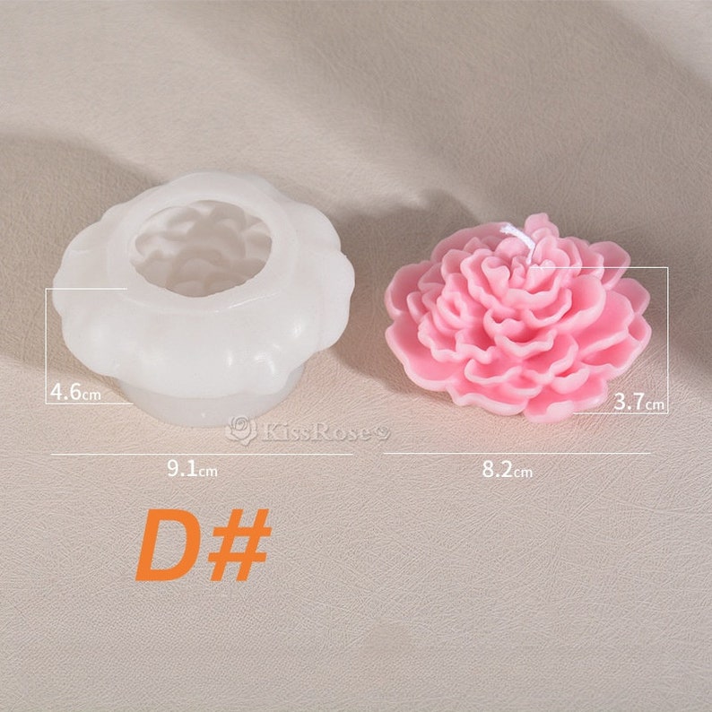 Lotus Candle Mold I 3D Fondant Flower Silicone Scented Wax Mould