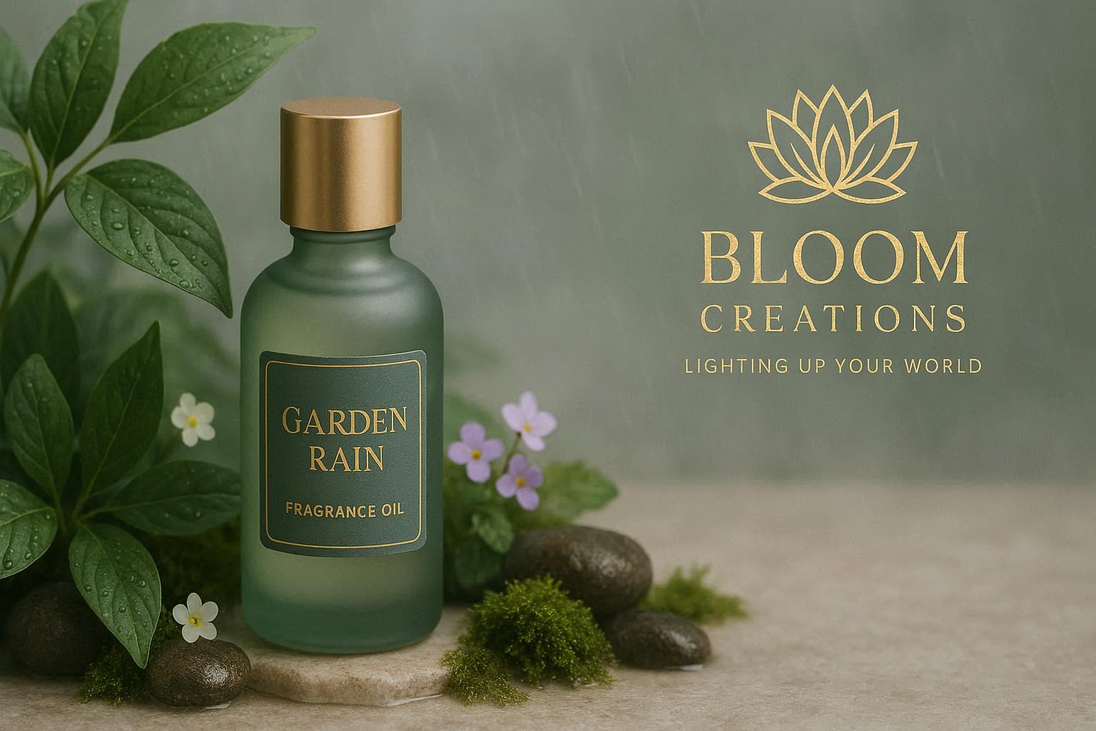 Garden Rain fragrance oil 100ml for candle making — fresh after-rain scent