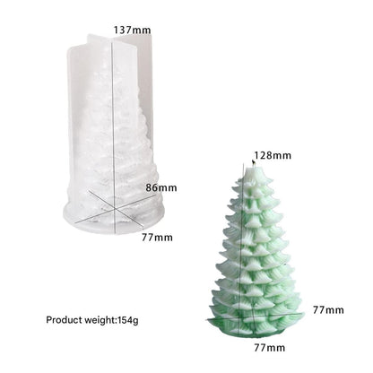 Christmas tree silicone candle mould for festive holiday handmade candles