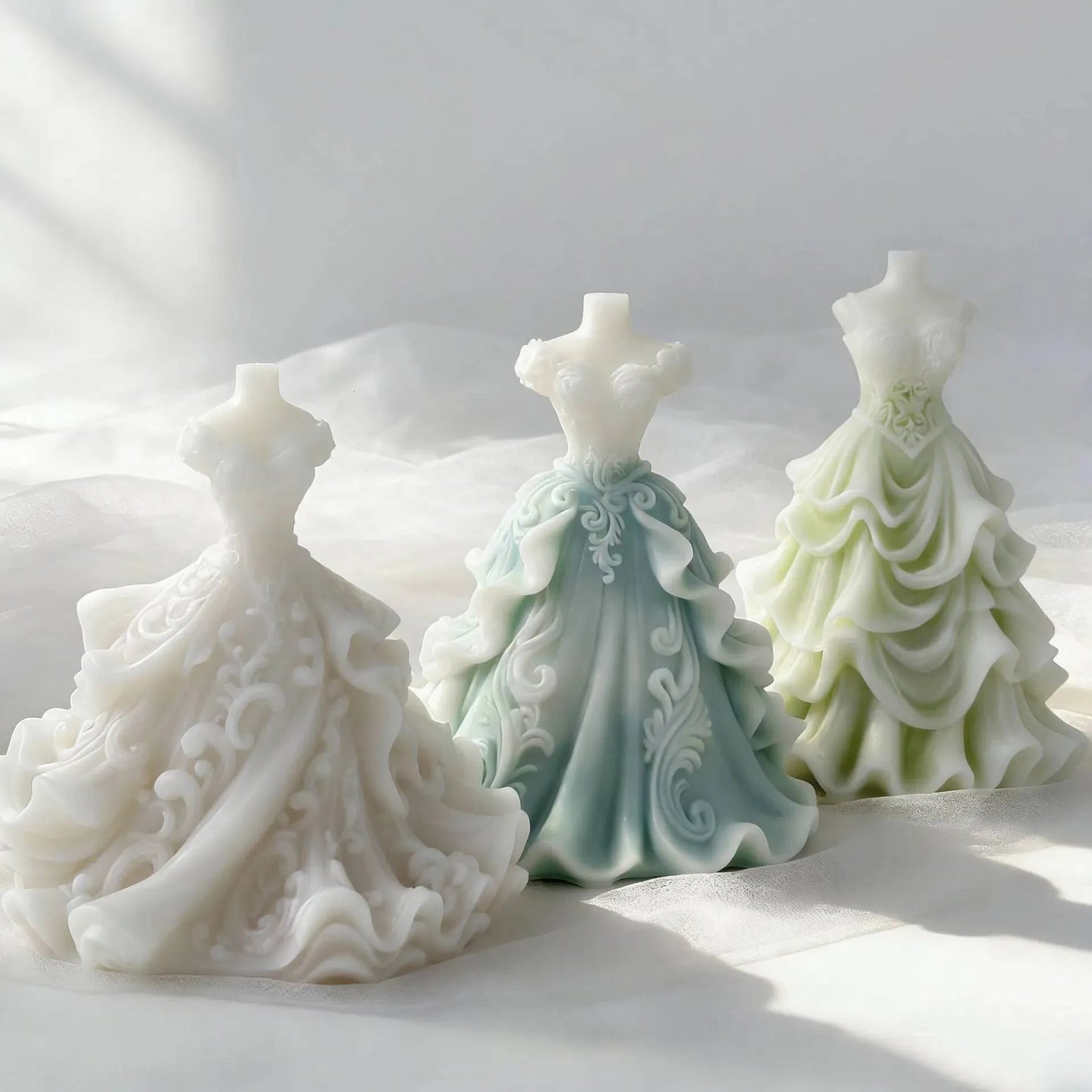 Bridal Gown Candle Silicone Mould – Wedding Dress Shape