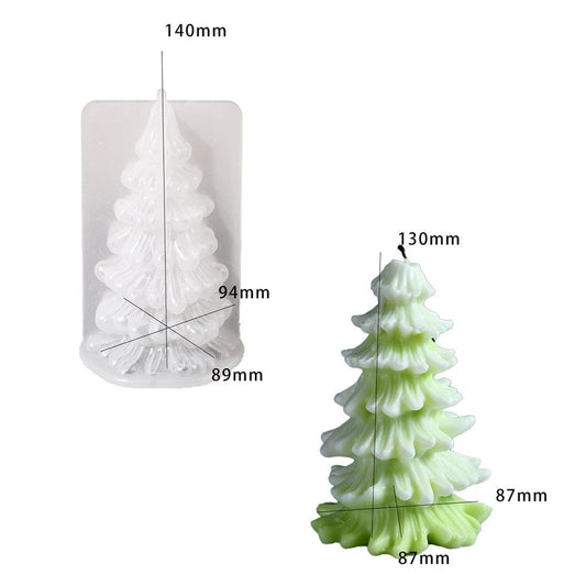 Large Christmas tree silicone candle mould for festive holiday candles