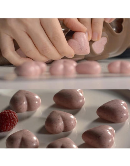 12 Cavity 3D Heart Shape Chocolate Mold