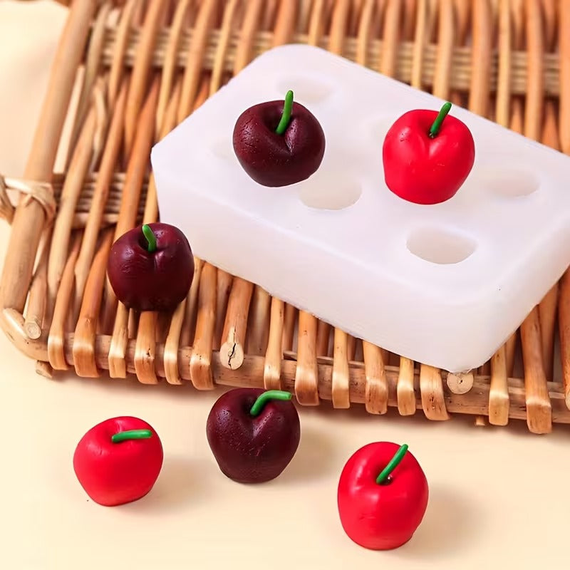 6-Cavity Cherry Silicone Mold - Mini Fruit Shape Mold for Soap, Candle Embeds & Resin