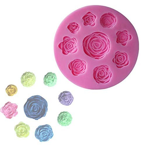 9 Rose Fondant Silicone Mould | Cake Decoration, Chocolate & Soap Mould