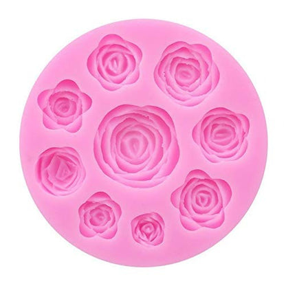 9 Rose Fondant Silicone Mould | Cake Decoration, Chocolate & Soap Mould