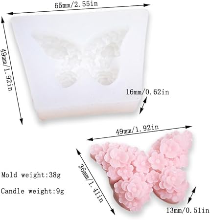 Flower & Butterfly Silicone Mould – Candle, Soap & Resin Art