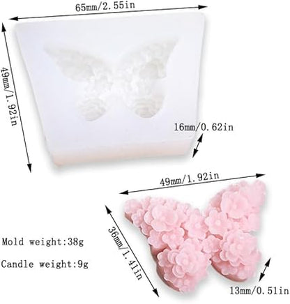 Flower & Butterfly Silicone Mould – Candle, Soap & Resin Art