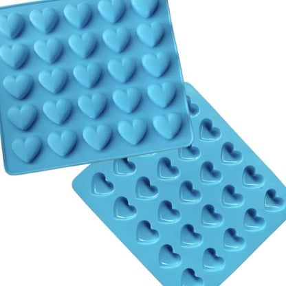 25 Cavity Heart Silicone Chocolate Mould Valentine's Day Heart Silicone Molds Candy Mold for Jelly Homemade Treats Candy Candle Lacquer Seal Making Supplies Couple Gifts