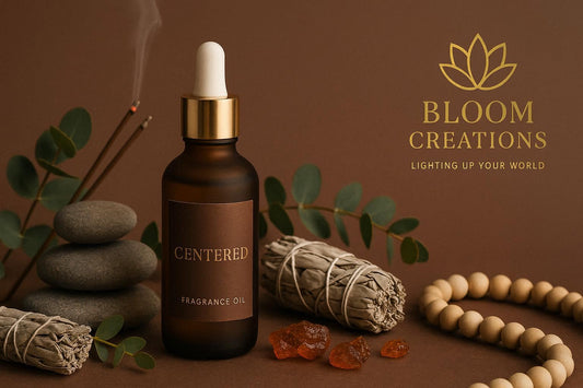 Centered fragrance oil 100ml for candle making — balanced calming aromatherapy scent