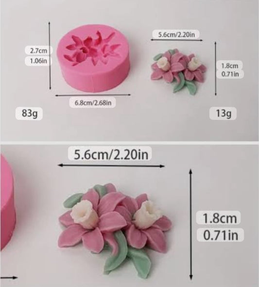 3 flower morning glory mold