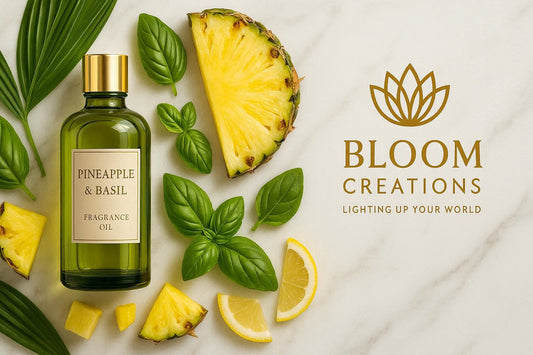 Pineapple and Basil fragrance oil 100ml for candle making — fresh herbal tropical scent