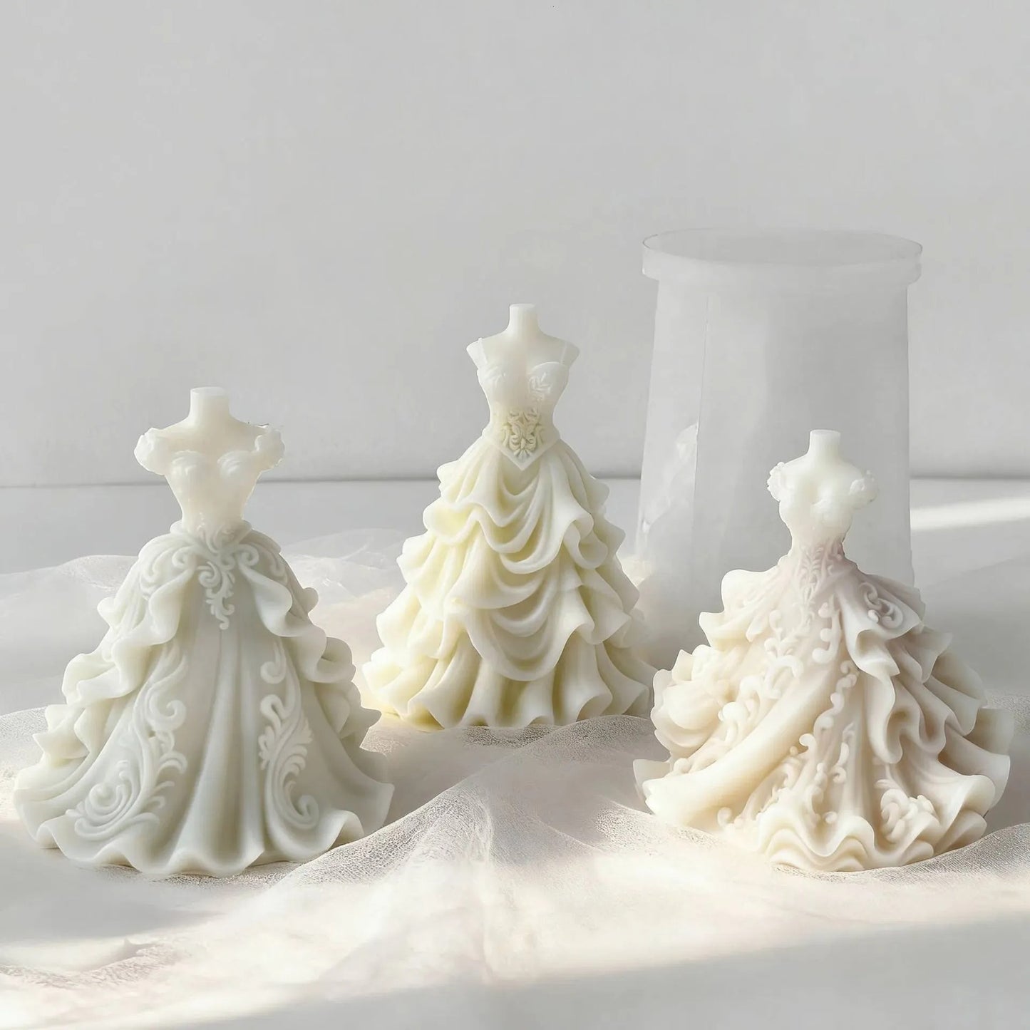 Bridal Gown Candle Silicone Mould – Wedding Dress Shape