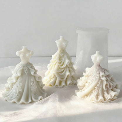 Bridal Gown Candle Silicone Mould – Wedding Dress Shape
