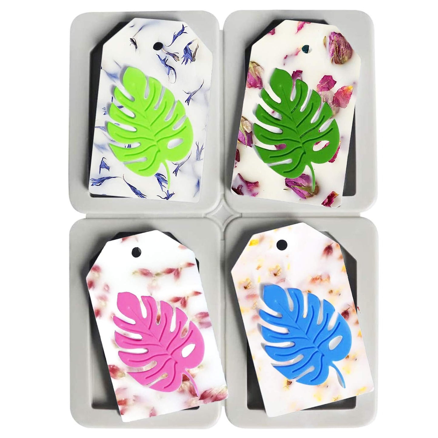 4 Cavity Feather Pendant Silicone Mould | Resin Jewellery Mould