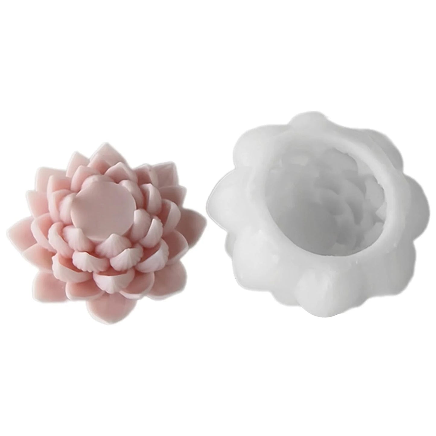 Lotus Silicone Mould Type A – Early Riser 3D Lotus Candle & Aromatherapy Stone for Diwali Pooja Mandir ₹345