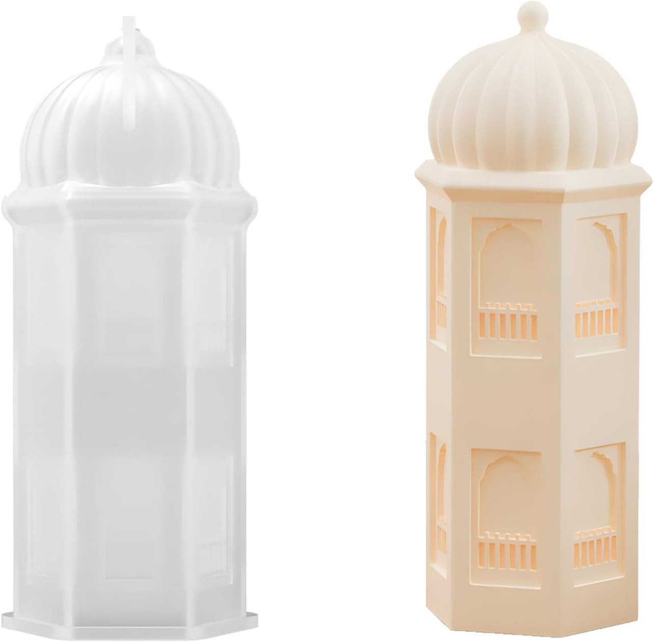 Castle shape silicone candle mould for novelty decorative candles
