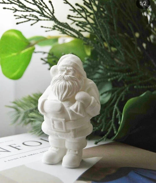Santa Claus silicone candle mold for festive Christmas decorative candles