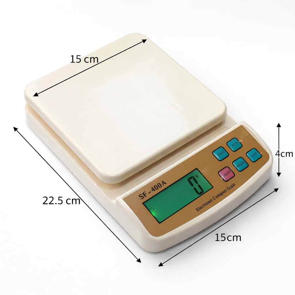 SF-400A Electronic Compact Scale – dimensions 22.5cm x 15cm x 4cm