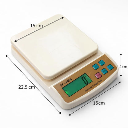 SF-400A Electronic Compact Scale – dimensions 22.5cm x 15cm x 4cm