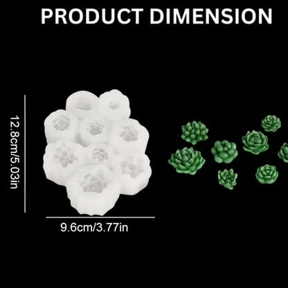 Bloom Creations Succulent Silicone Mold for Candle Making, Soap Crafting, Resin Art & DIY Projects, Flexible Reusable Non-Stick Mould for Home Decor, Gifting & Artistic Creations