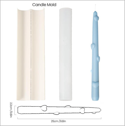 Heart Cylinder Stick Candle Silicone Mould 5242 | Bloom Creations India