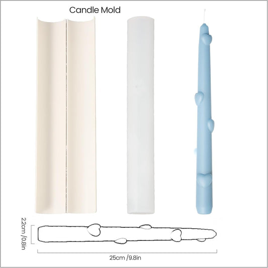 Heart Cylinder Stick Candle Silicone Mould 5242 | Bloom Creations India