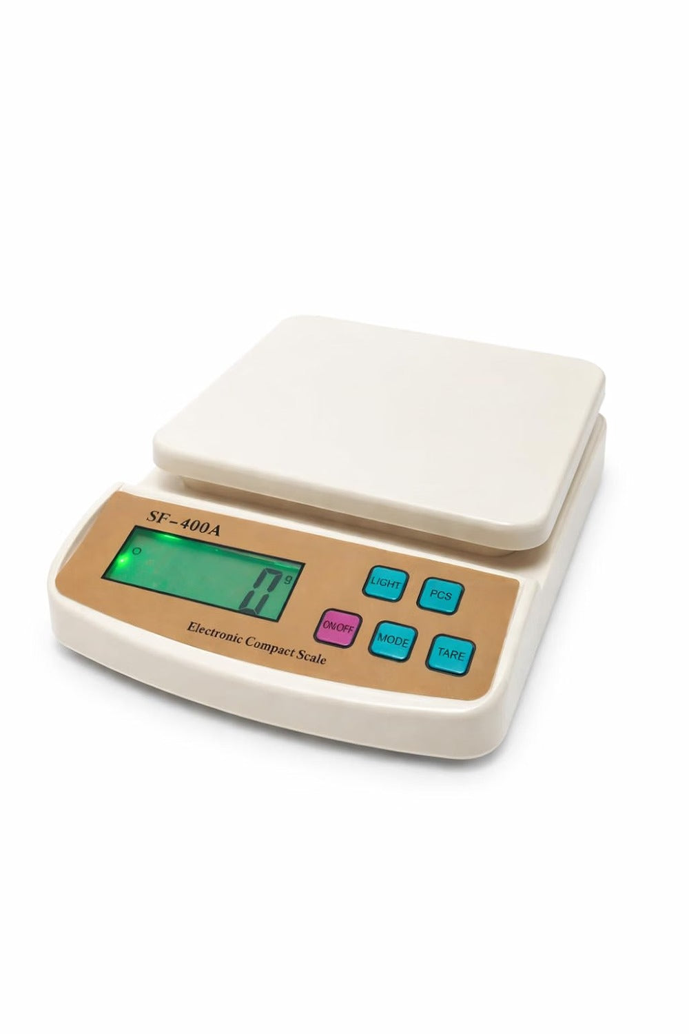 SF-400A Scale – angled view showing compact design and backlit display