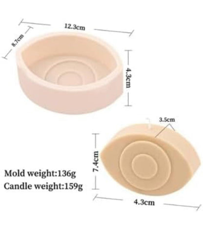 Evil Eye / Nazar Candle Silicone Mould — 3D 12.3 × 8.7 cm Home Decor Mould