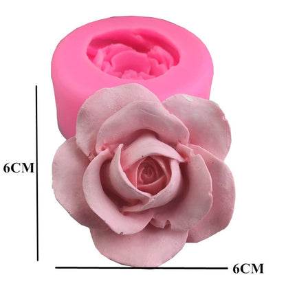 3D peony flower silicone mold