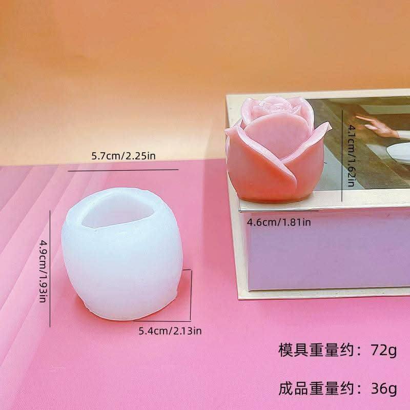 3D Rose Candle mold
