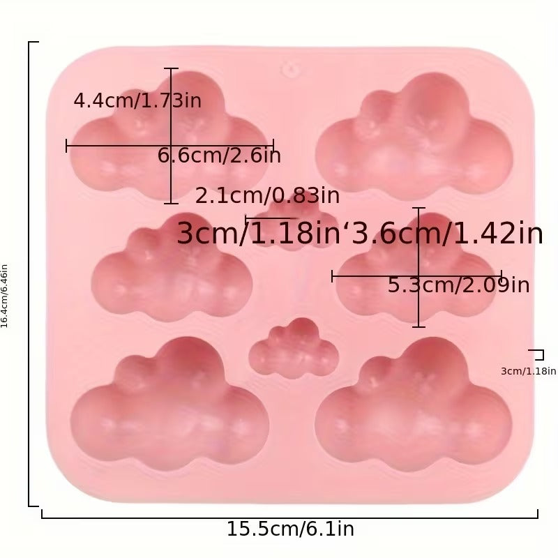 Cloud Silicone Mould – 8 Cavity (3 Sizes)
