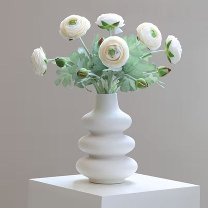 Spiral Stacked Ring Vase Silicone Mold — finished vase | Bloom Creations India