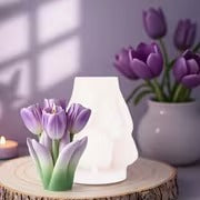 3D Tulip Bouquet Candle Silicone Mold | Floral Wax & Soap Mold 8.8cm