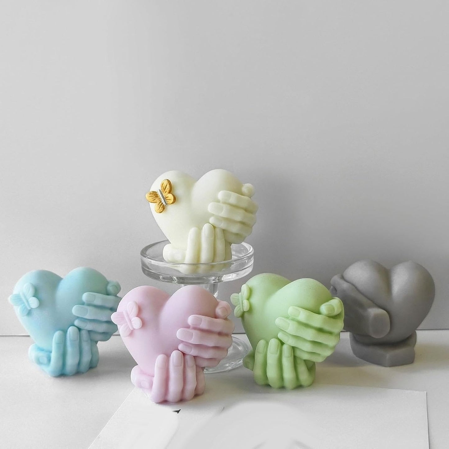 Hands Holding Heart Silicone Mould — use case | Bloom Creations India