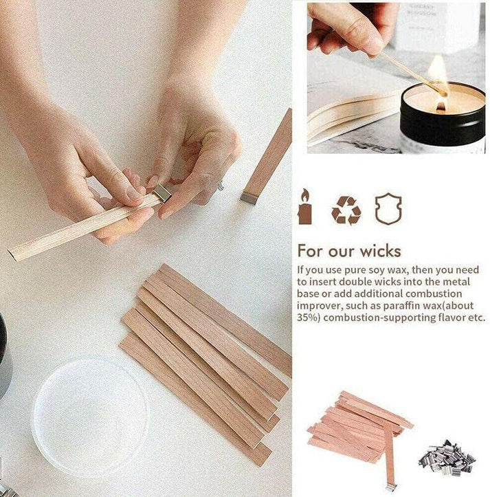 Wooden Candle Wicks 1mm — size reference | Bloom Creations India