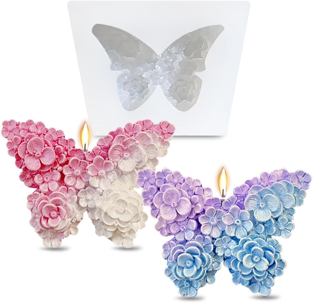Flower & Butterfly Silicone Mould – Candle, Soap & Resin Art