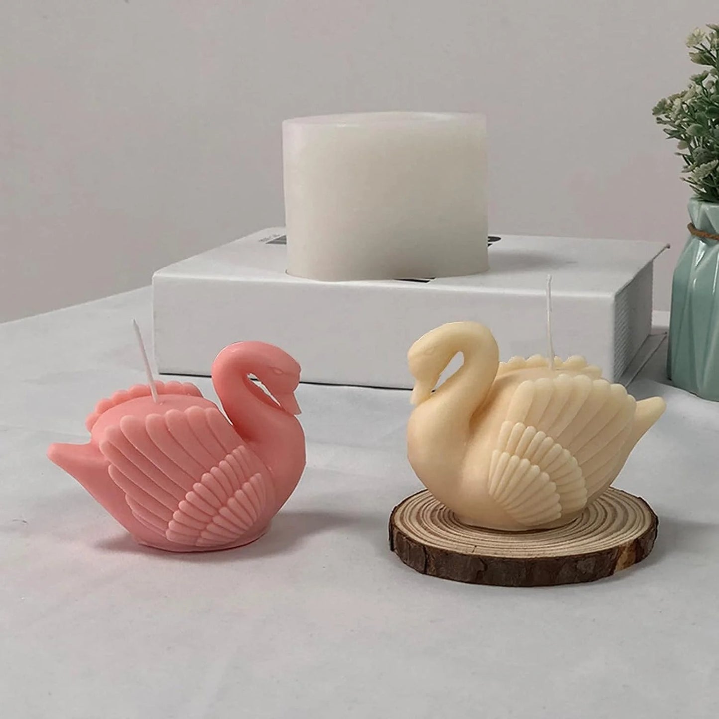 3D Candle Mold Silicone Resin Casting-Mold for DIY Candle Making Cake Fondant Decorating