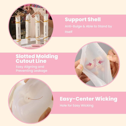 Heart Cylinder Stick Candle Mould — finished candle | Bloom Creations India