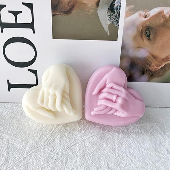 Bloom Creations Heart Silicone Candle Mold for DIY Crafting, Soap Making, Resin Art, Home Decor, Handmade Gifts, Durable Food-Grade Silicone Mould for Valentine's Day & Anniversaries
