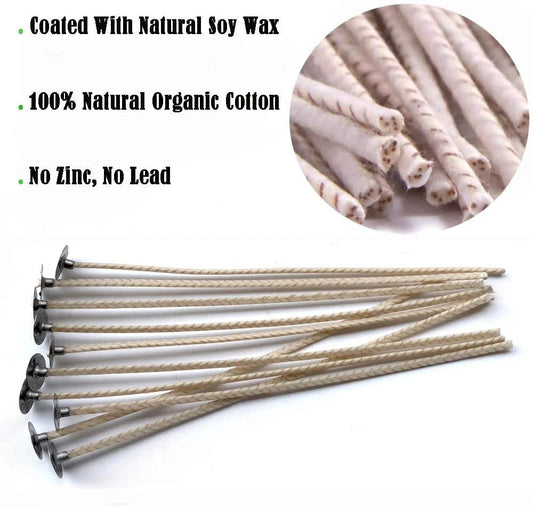 Imported Braided Candle Wick — 40 Strand Soy Paper-Coated | Bloom Creations India