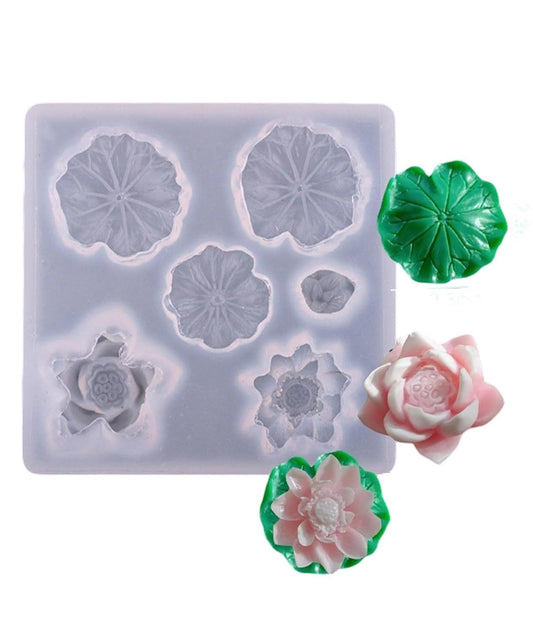 Lotus Flower & Lily Pad Silicone Mould — DIY Floating Candle | Bloom Creations India